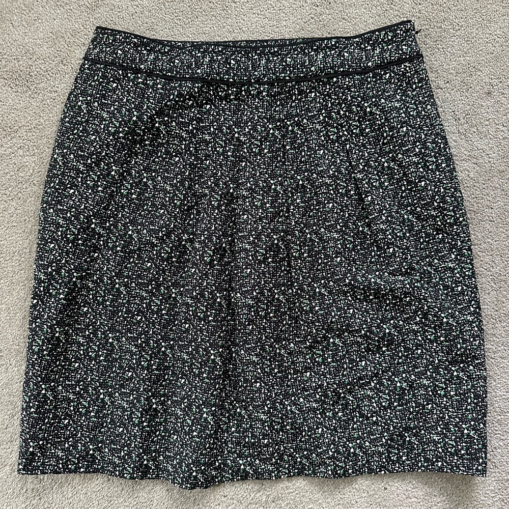 Ann Taylor Skirt‎ Silk Cotton Blend Womens Size 8 Side Zip with pockets